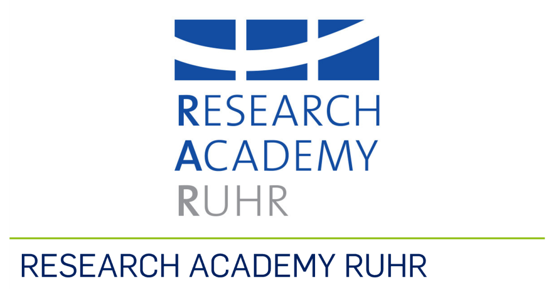 Schaltfläche, um zu mehr Informationen zur Research Academy Ruhr, kurz RAR, zu erhalten. Logo der Research Academy Ruhr.