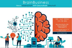 Vector graphic with a brain composed of two halves: a stylized brain made of technical circuits and a stylized natural brain. © Vecteezy.com