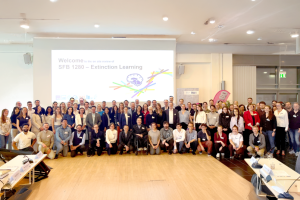 A conference room filled with members of Special Research Area 1280, celebrating the extension of the Special Research Area 1280. © SFB 1280