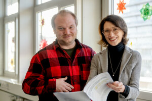 Foto von Verian Bader und Konstanze Winklhofer © RUB, Marquard 